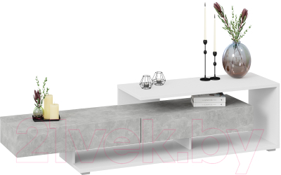 Тумба ТриЯ Монтана TV-4 (белый/ателье светлый глянец)