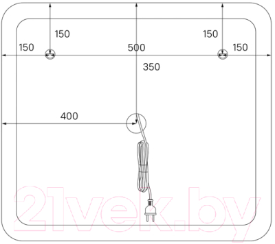 Зеркало IDDIS Esper ESP8000i98 (с подсветкой)