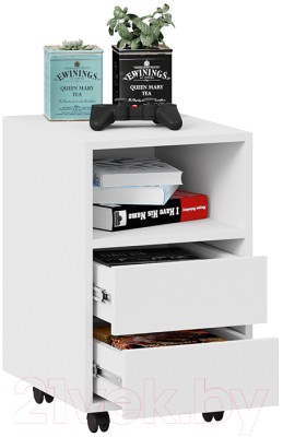 Тумба ТриЯ Выкатная тип 14 (белый ясень)