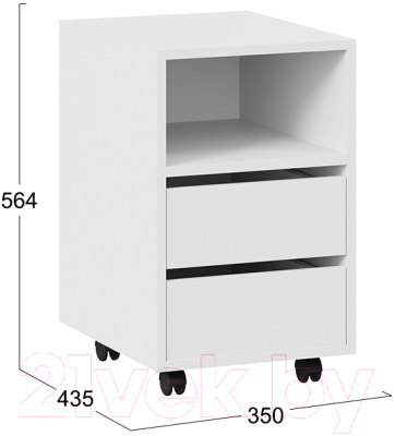 Тумба ТриЯ Выкатная тип 14 (белый ясень)