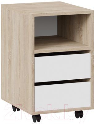 Тумба ТриЯ Выкатная тип 14 (дуб сонома/белый ясень)