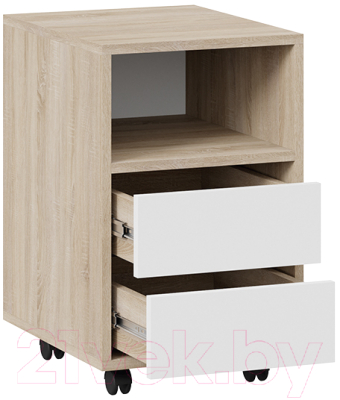 Тумба ТриЯ Выкатная тип 14 (дуб сонома/белый ясень)