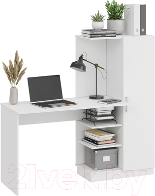 Компьютерный стол ТриЯ Бейсик (белый) - фото