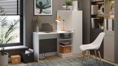 Компьютерный стол ТриЯ Бейсик (белый)