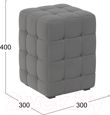 Пуф ТриЯ Аристо (велюр серый)