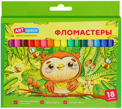 Фломастеры ArtSpace Милые зверушки / WP18_26926 - фото