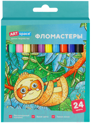 Фломастеры ArtSpace Милые зверушки / WP24_26940 - фото