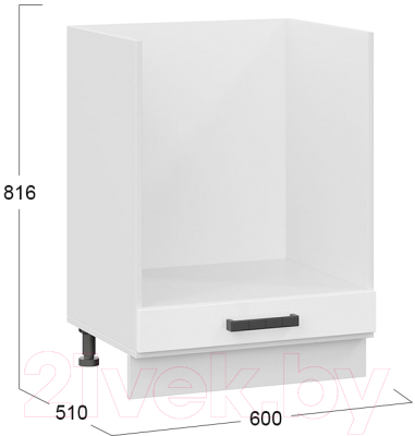 Шкаф под духовку ТриЯ Детройт исп.2 1Н6Б (белый/белый глянец)