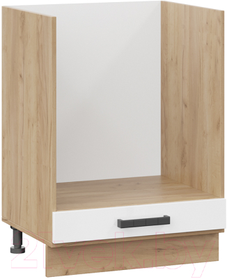 Шкаф под духовку ТриЯ Детройт исп.2 1Н6Б (дуб крафт золотой/белый глянец) - фото