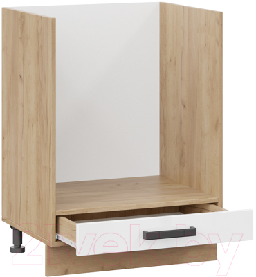 Шкаф под духовку ТриЯ Детройт исп.2 1Н6Б (дуб крафт золотой/белый глянец)