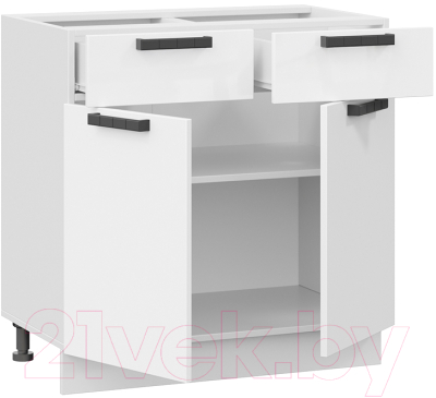 Шкаф-стол кухонный ТриЯ Детройт исп.2 1Н8Я1 (белый/белый глянец)