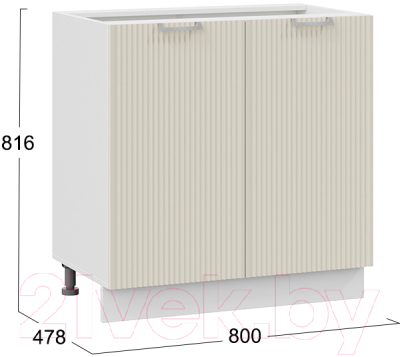 Шкаф-стол кухонный ТриЯ Кимберли 1Н8 (белый/кремовый)