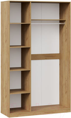 Шкаф ТриЯ Хилтон комбинированный (дуб крафт золотой/графит матовый)