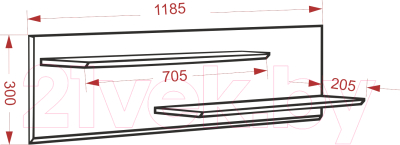 Полка Евва Турин ТР-1TL/S (дуб сонома)