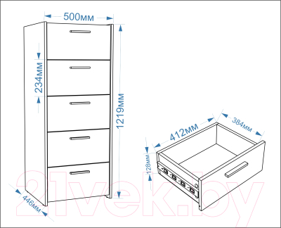 Комод Евва Венеция ВН-5S (венге/бодега)