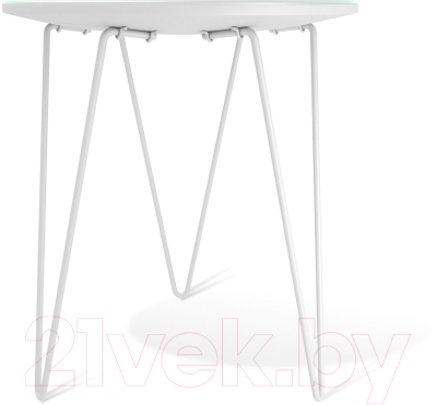 Журнальный столик Sheffilton SHT-CT27 (белый муар/белый мрамор)