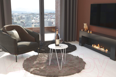 Журнальный столик Sheffilton SHT-CT27 (белый муар/белый мрамор)