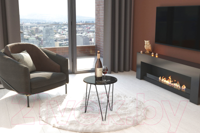 Журнальный столик Sheffilton SHT-CT27 (черный муар/черный мрамор)