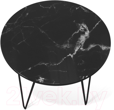 Журнальный столик Sheffilton SHT-CT27 (черный муар/черный мрамор)