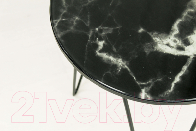 Журнальный столик Sheffilton SHT-CT27 (черный муар/черный мрамор)