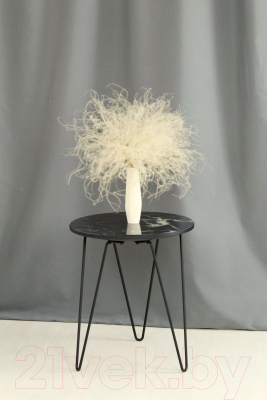 Журнальный столик Sheffilton SHT-CT27 (черный муар/черный мрамор)