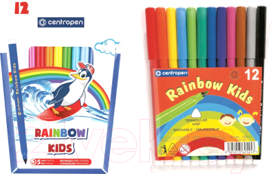 Фломастеры Centropen Rainbow Kids / 7550 1202