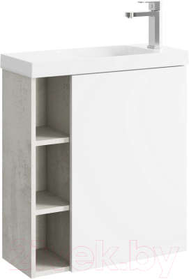 Тумба с умывальником Aqwella Alba / ALB0106RLS + ALB0706WM - фото