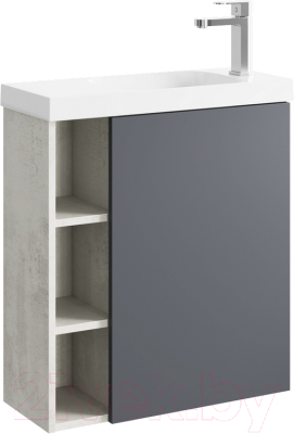 Тумба с умывальником Aqwella Alba / ALB0106RLS + ALB0706GRМ - фото