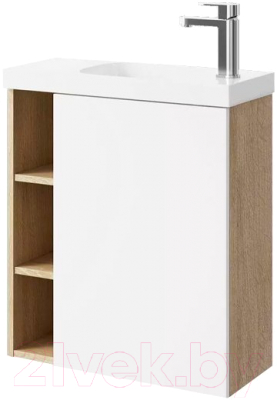 Тумба с умывальником Aqwella Alba / ALB010RDD + ALB0706WM - фото