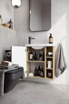 Тумба с умывальником Aqwella Alba / ALB0106LDD + ALB0706GRМ