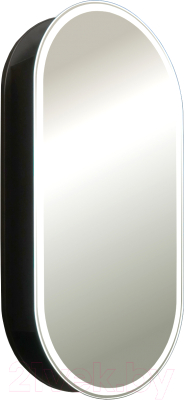 Шкаф с зеркалом для ванной Silver Mirrors Soho-Black 500x1000 / LED-00002613 - фото