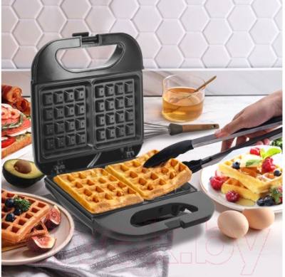 Вафельница Endever Skyline WM-21 (черный/сталь)