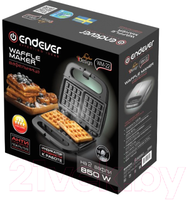 Вафельница Endever Skyline WM-22 (черный)