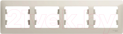 Рамка для выключателей и розеток Systeme (Schneider) Electric Glossa GSL000904 - фото
