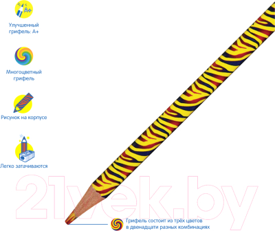 Набор цветных карандашей Мульти-пульти Енот и радуга / CP_33719