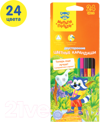 Набор цветных карандашей Мульти-пульти Енот в тропиках / CP_11494