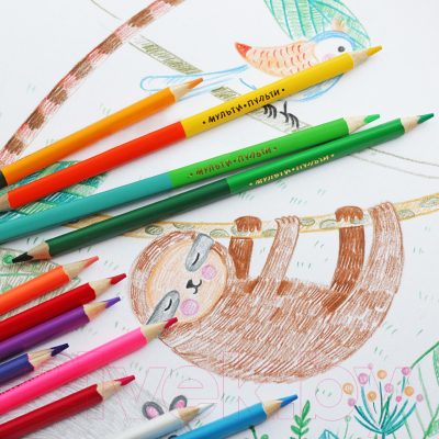 Набор цветных карандашей Мульти-пульти Енот в тропиках / CP_11494