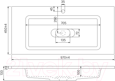 Умывальник Iddis Optima Home 4501000i28