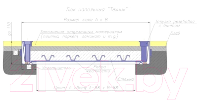 Люк под плитку Хаммер Техник 30x30