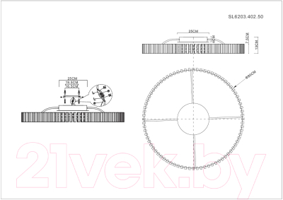 Потолочный светильник ST Luce SL6203.402.50