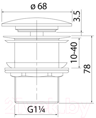 Донный клапан Iddis Optima Home OPHBM00i88