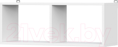 Полка NN мебель Токио книжная (белый текстурный) - фото