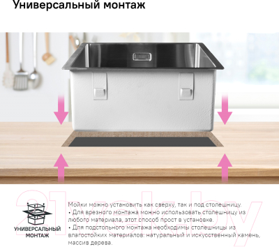 Мойка кухонная IDDIS Edifice EDI44G0i77