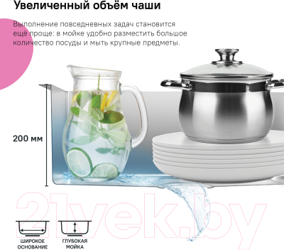 Мойка кухонная IDDIS Edifice EDI44G0i77