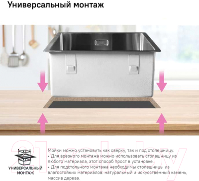 Мойка кухонная IDDIS Edifice EDI54G0i77