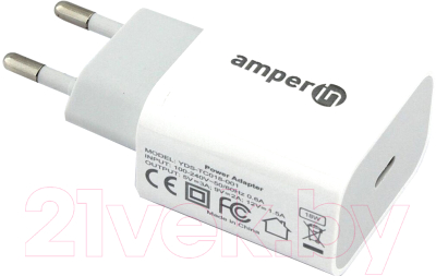 Адаптер питания сетевой Amperin Quick Charge Type-C / YDS-TC018-001 - фото