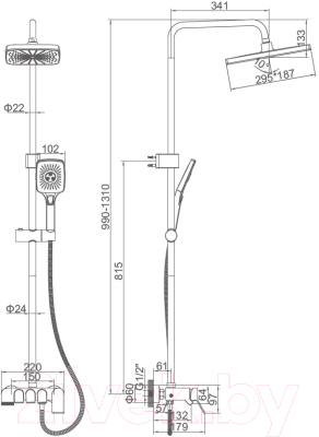 Душевая система Ledeme L2425B