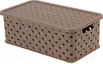 Корзина Эльфпласт Виола EP347 (6л, серо-коричневый) - фото