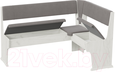 Обеденная группа ТриЯ Рио (дуб крафт белый/микровелюр Duna Steel)