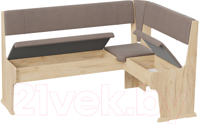 Обеденная группа ТриЯ Рио (дуб крафт золотой/микровелюр Duna Stone)